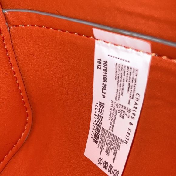 Womens Charles & Keith Shoulder Bag Teal w/ Hand Painted Flowers - Picture 3 of 13